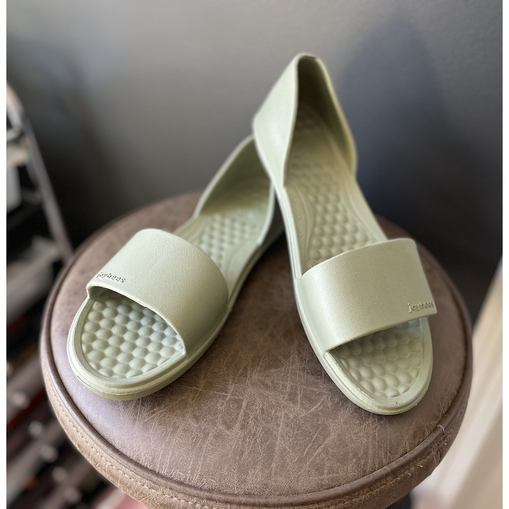 Joybees Friday Flats Sandals Dusty Olive Green Slide Slip-Ons Women's US Size 9